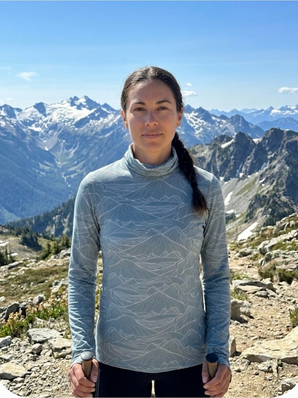 🧩Leapstride performance base layer long sleeve top mountain iceburg green M NEW
